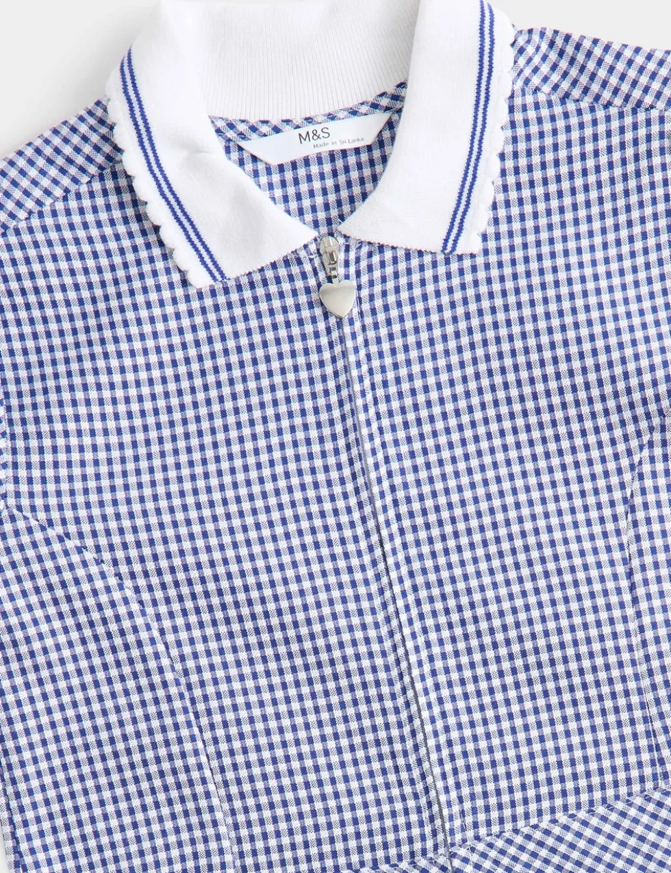 Girls' Gingham School Playsuit (2-14 Yrs)