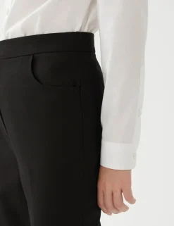 Girls High Waist Skinny School Trousers (9-18 Yrs)