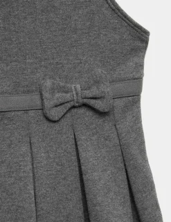 Girls Jersey Heart Pocket School Pinafore (2-12 Yrs)