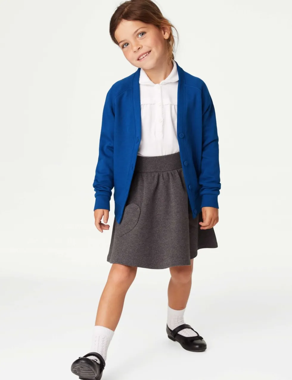 Girls' Jersey School Cardigan (2-18 Yrs)