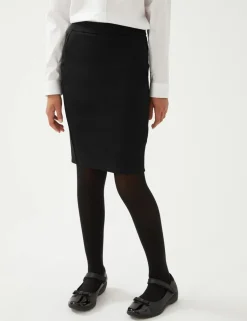 Girls Long Tube School Skirt (9-18 Yrs)
