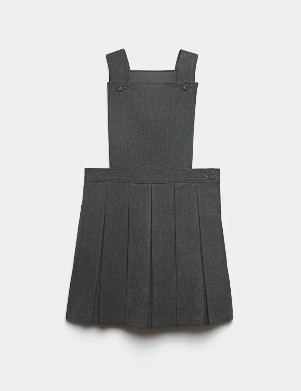 Girls' Pleated Bib School Pinafore (2-12 Yrs)
