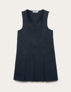Girls' Pleated School Pinafore (2-12 Yrs)