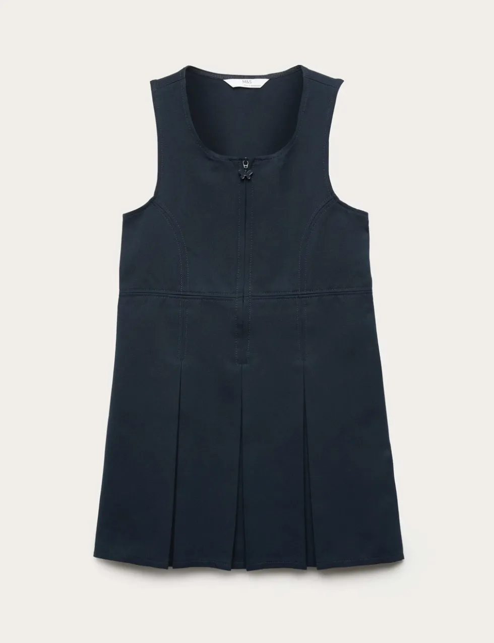 Girls' Pleated School Pinafore (2-12 Yrs)