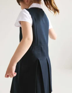 Girls' Pleated School Pinafore (2-12 Yrs)