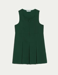 Girls' Pleated School Pinafore (2-12 Yrs)