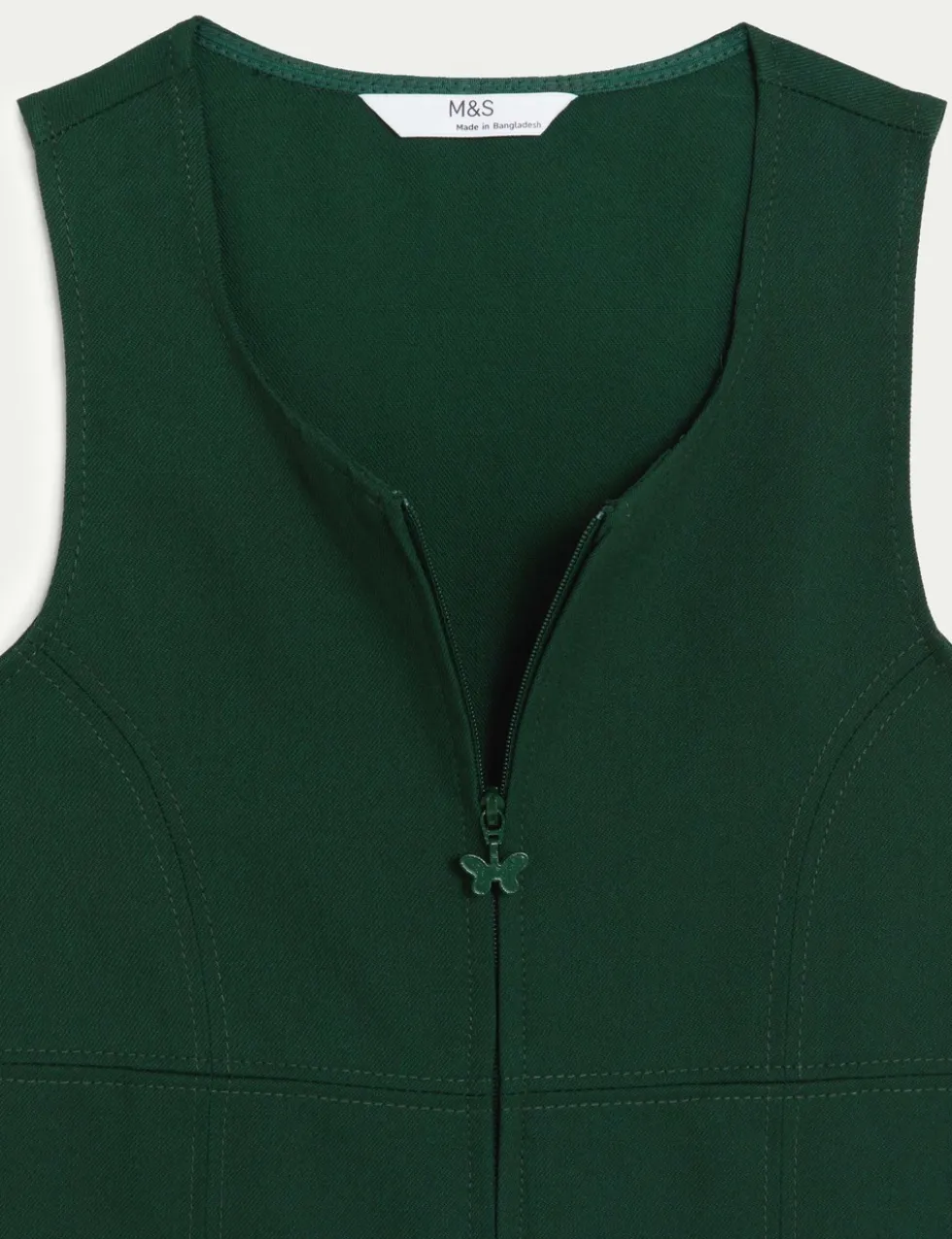 Girls' Pleated School Pinafore (2-12 Yrs)