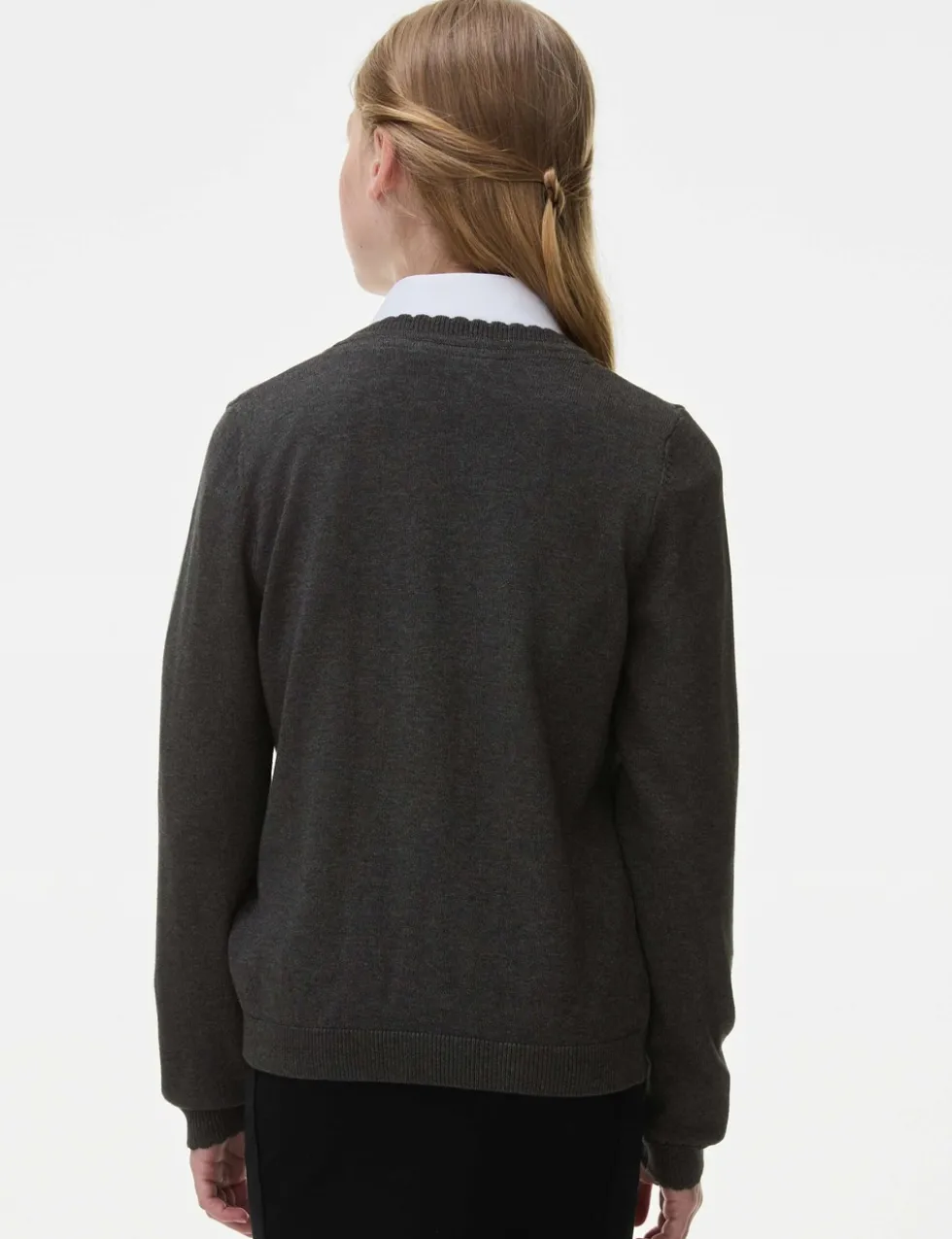 Girls' Pure Cotton School Cardigan (2-18 Yrs)