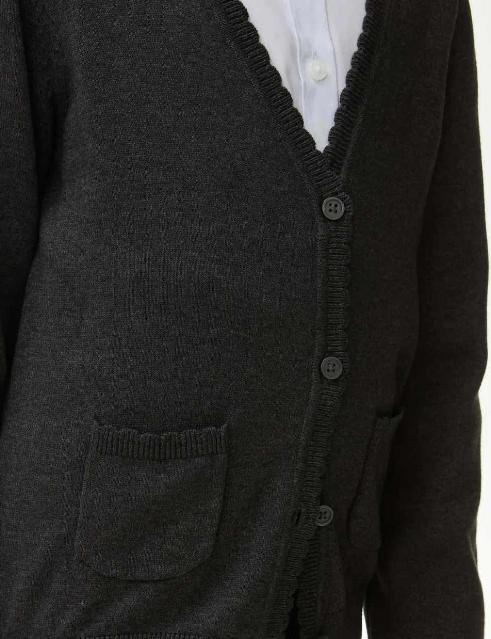 Girls' Pure Cotton School Cardigan (2-18 Yrs)