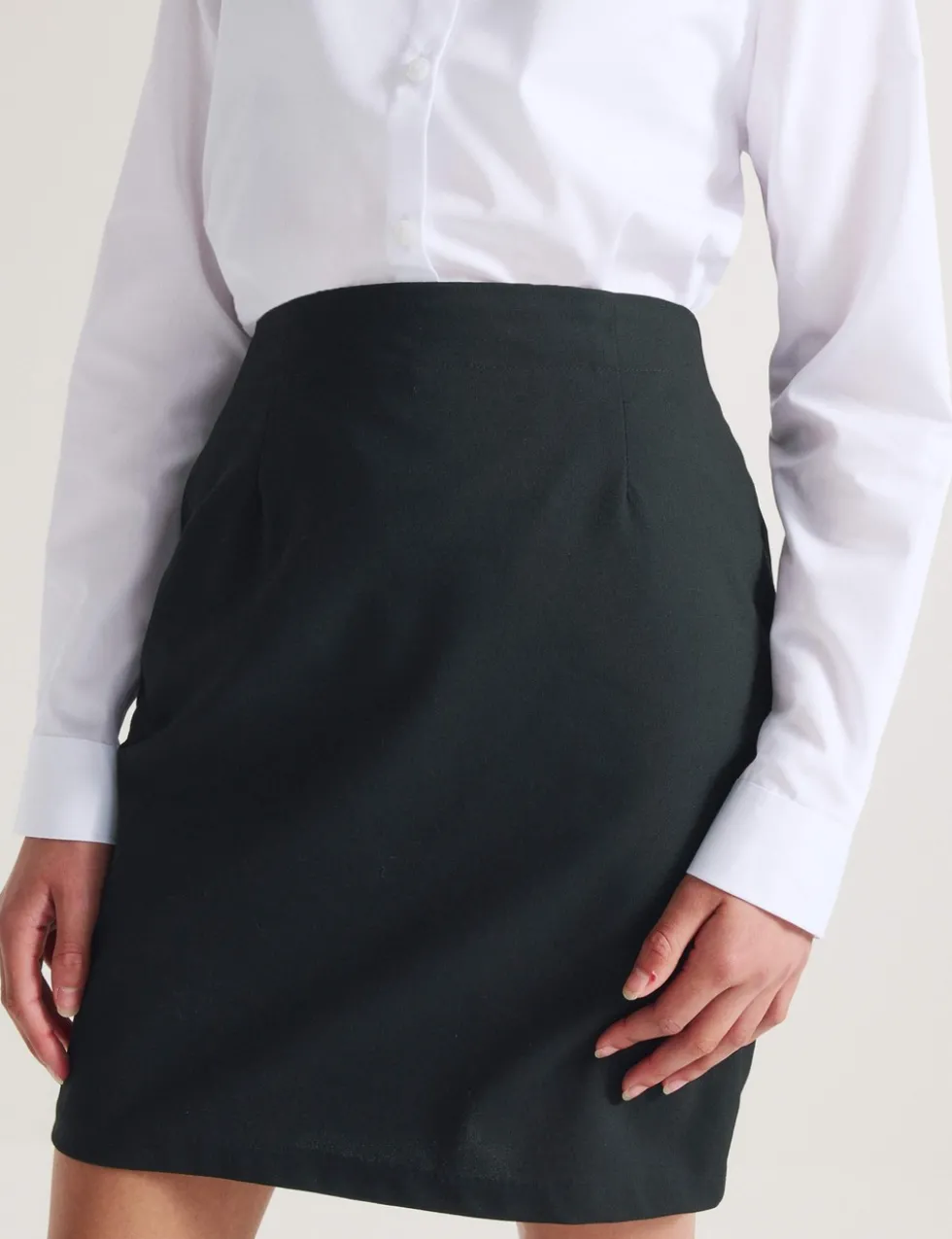 Girls' Short Pencil School Skirt (9-16 Yrs)