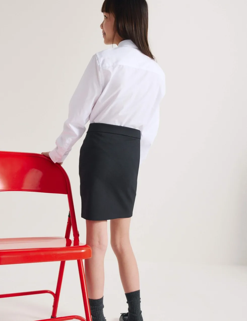 Girls Short Tube School Skirt (9-18 Yrs)