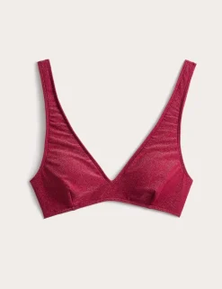 Glitter V-Neck Bikini Top