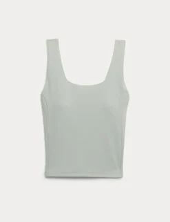 Go Balance Rib Panel Fitted Crop Vest