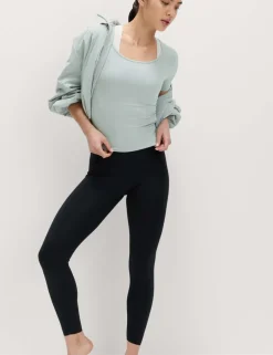 Go Balance Scoop Neck Ruched Fitted Top