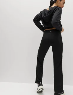 Go Easy Cotton Rich Side Stripe High Waisted Straight Leg Joggers