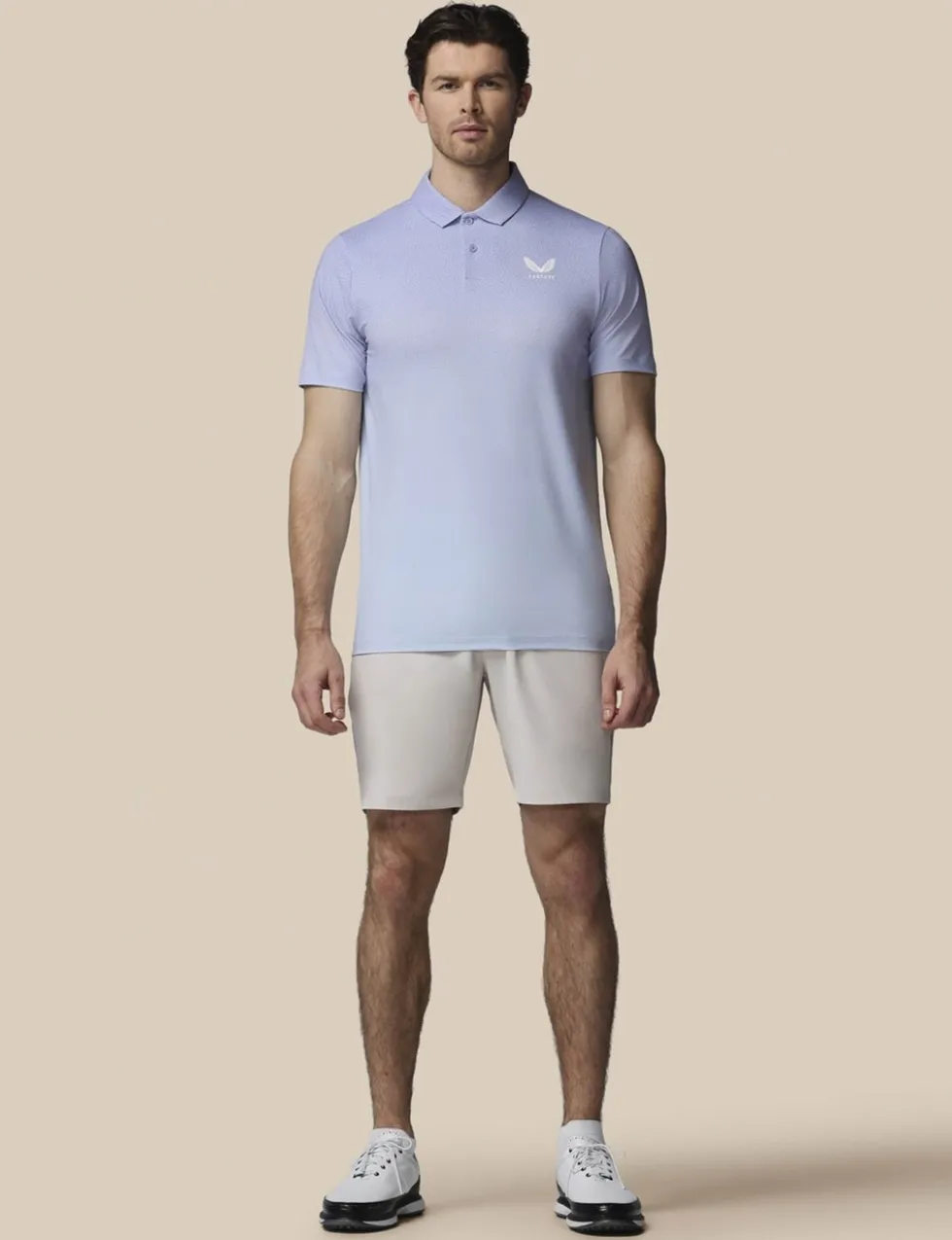 Golf Map Print Technical Polo Shirt