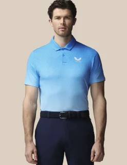 Golf Map Print Technical Polo Shirt