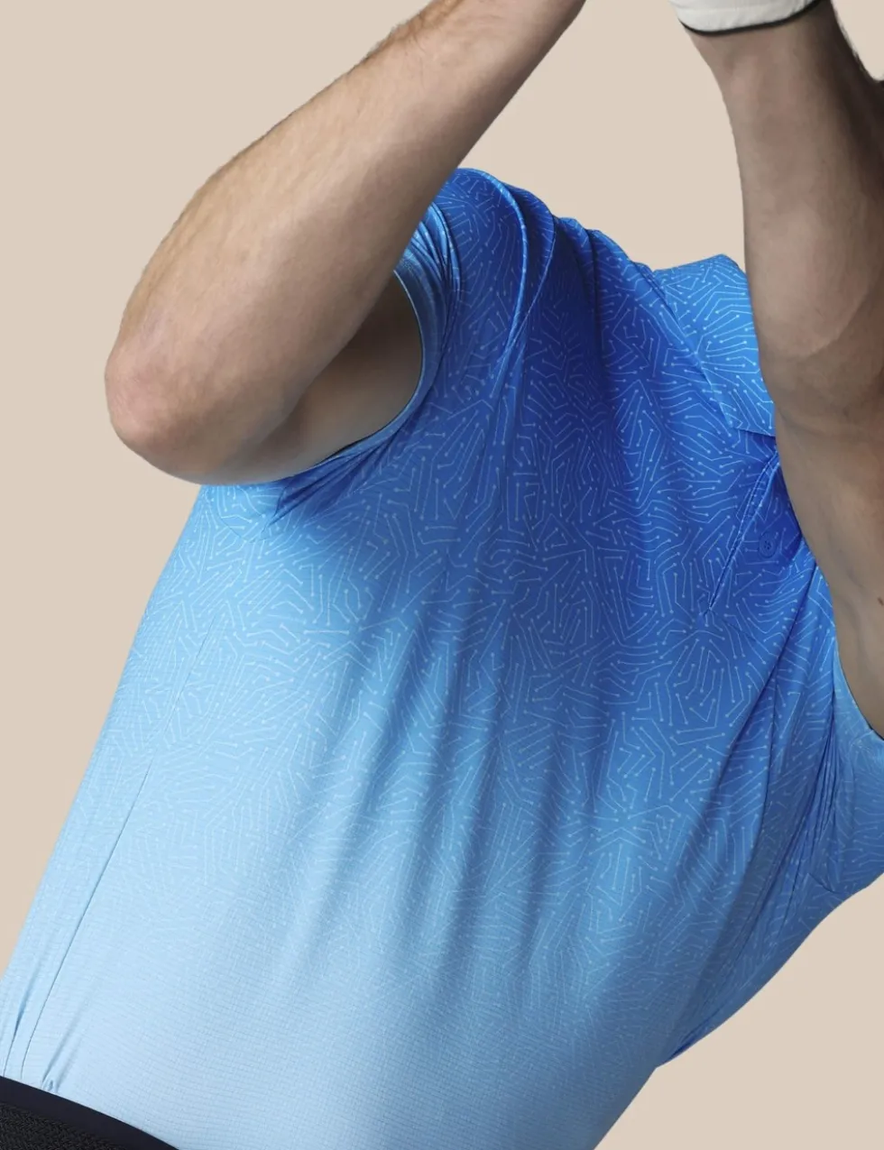 Golf Map Print Technical Polo Shirt