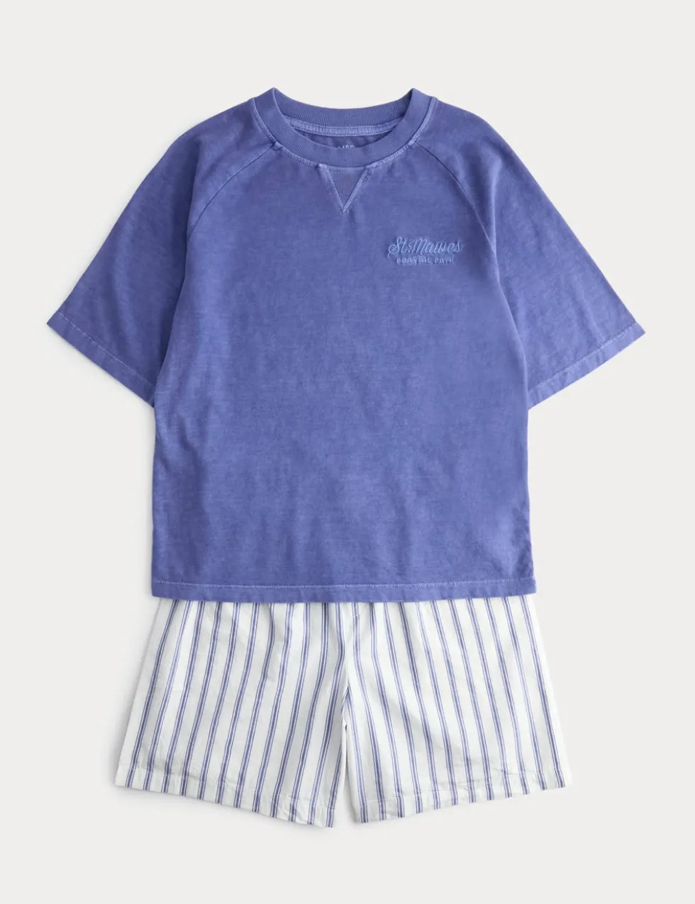 Graphic Striped Short Pyjamas (6-16 Yrs)