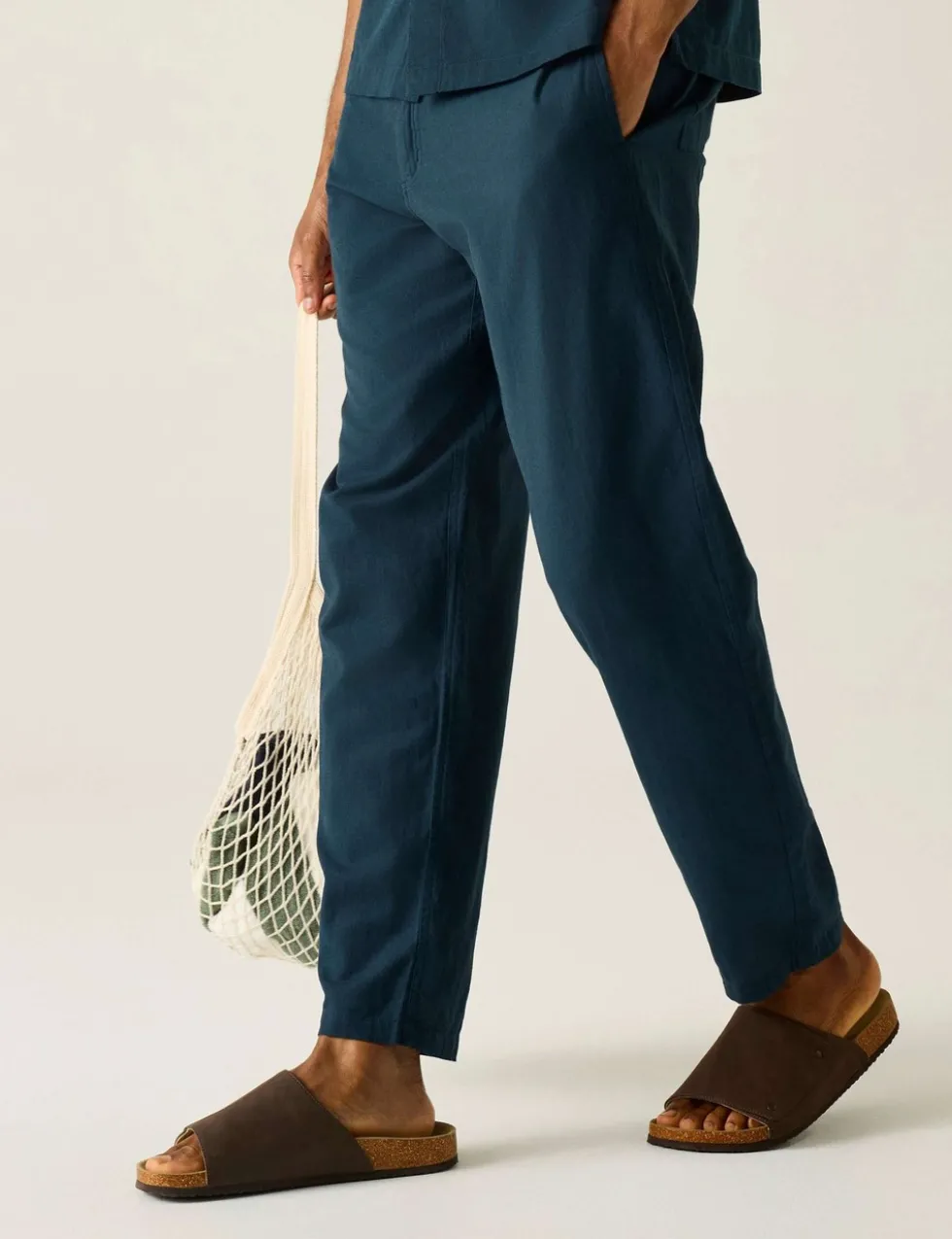 Hadlin Cotton Linen Blend Trousers