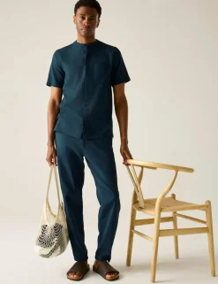 Hadlin Cotton Linen Blend Trousers