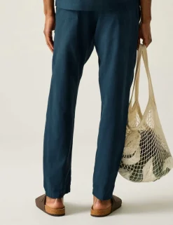 Hadlin Cotton Linen Blend Trousers