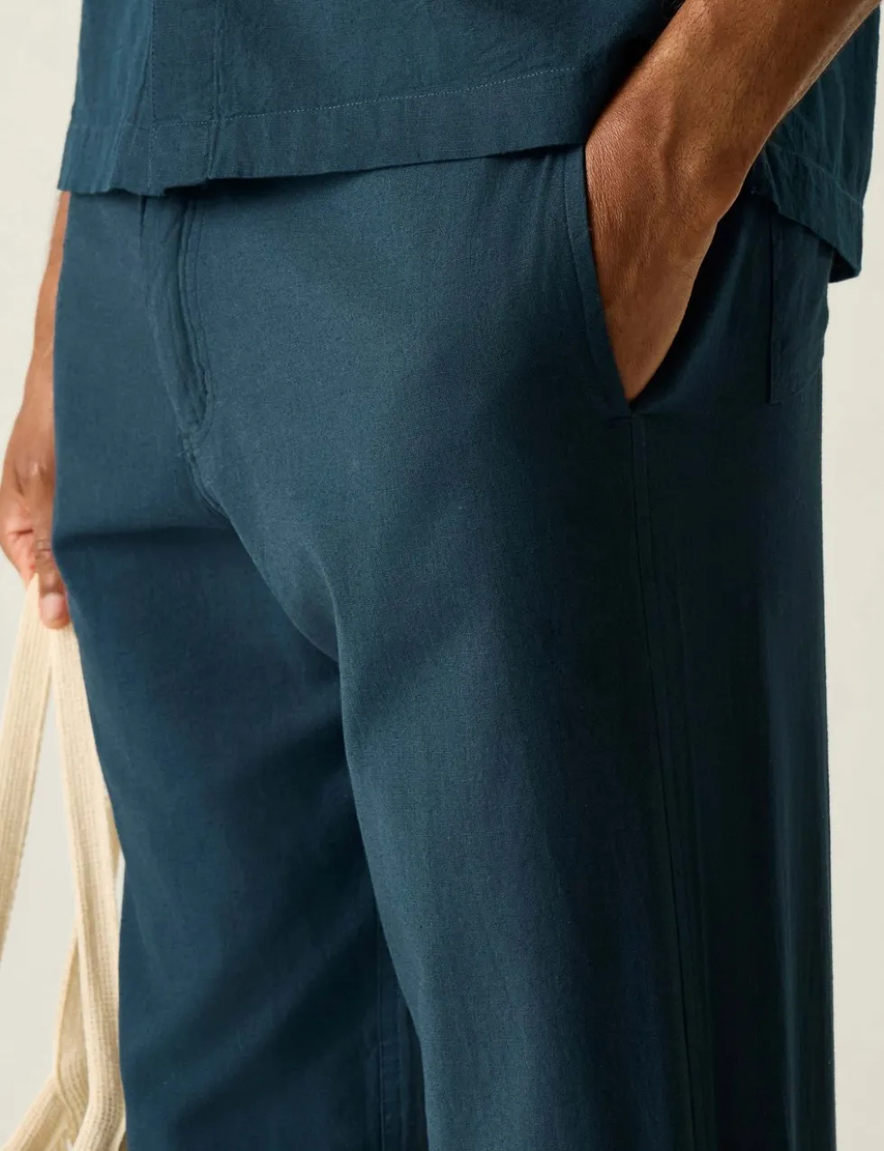Hadlin Cotton Linen Blend Trousers