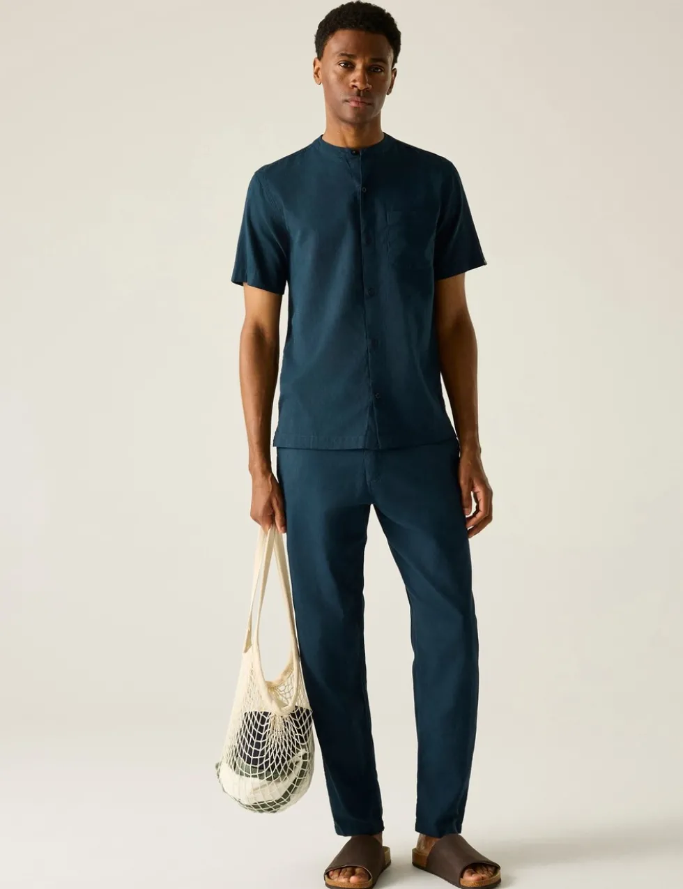 Hadlin Cotton Linen Blend Trousers