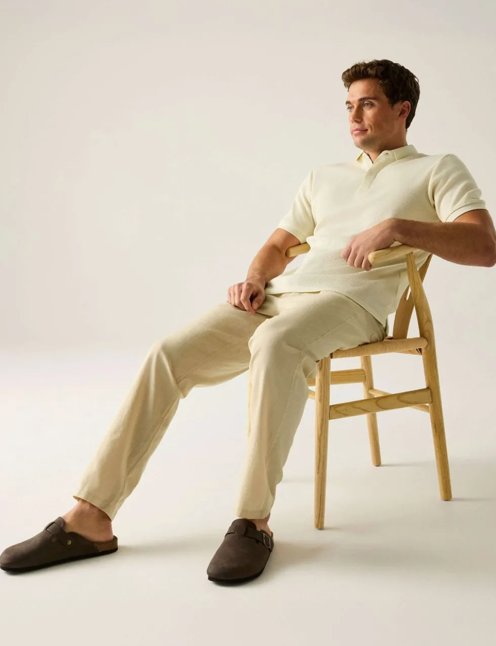 Hadlin Cotton Linen Blend Trousers