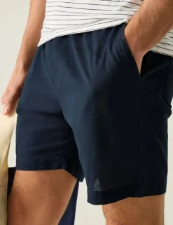 Hadlin Cotton Rich Shorts with Linen