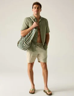 Hadlin Cotton Rich Shorts with Linen