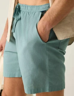 Hadlin Cotton Rich Shorts with Linen