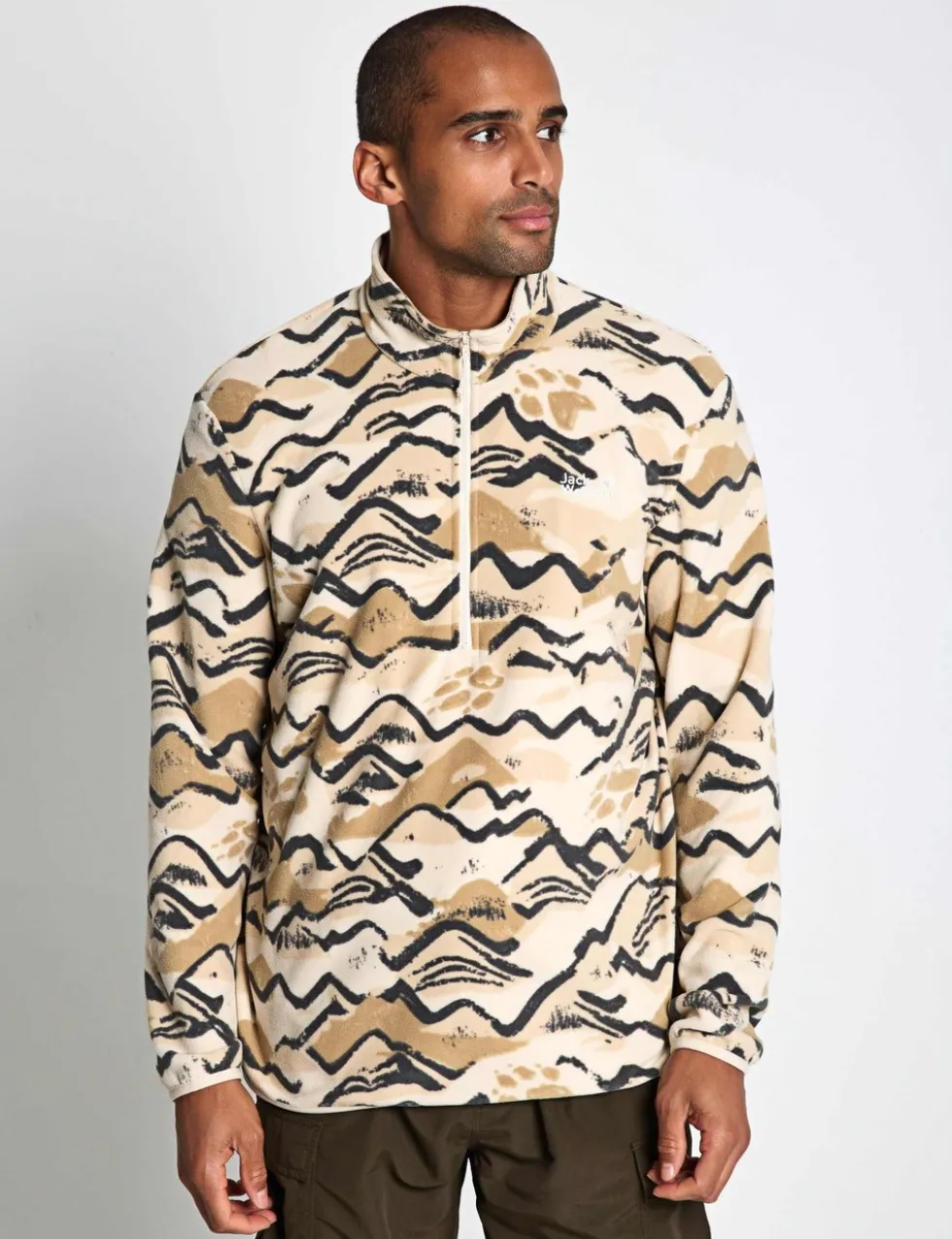 Half Zip Animal Print Jumper