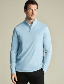 Half Zip Long Sleeve Polo Shirt