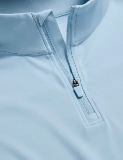 Half Zip Long Sleeve Polo Shirt