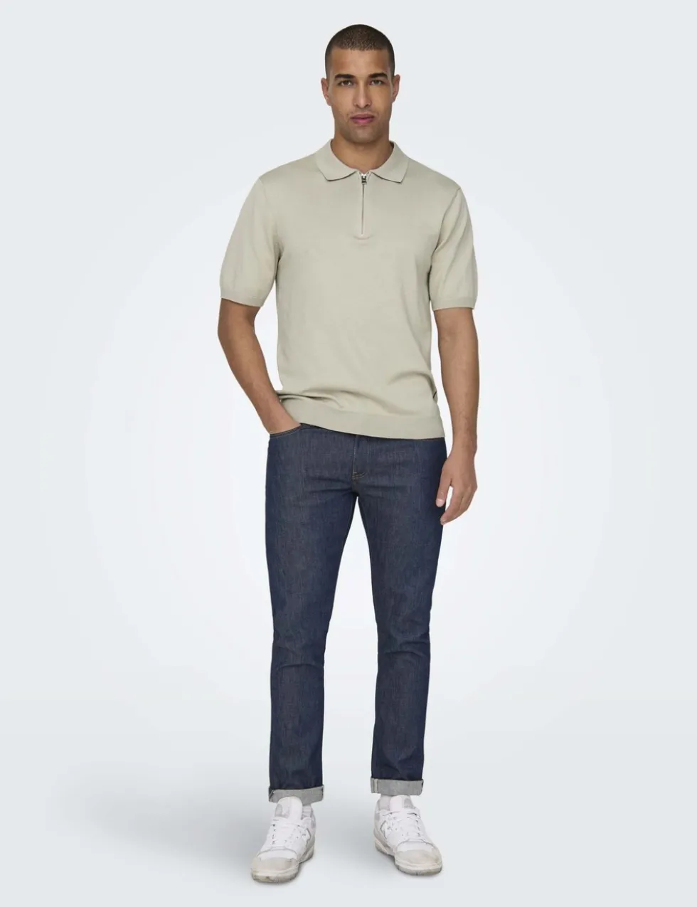 Half Zip Polo Shirt