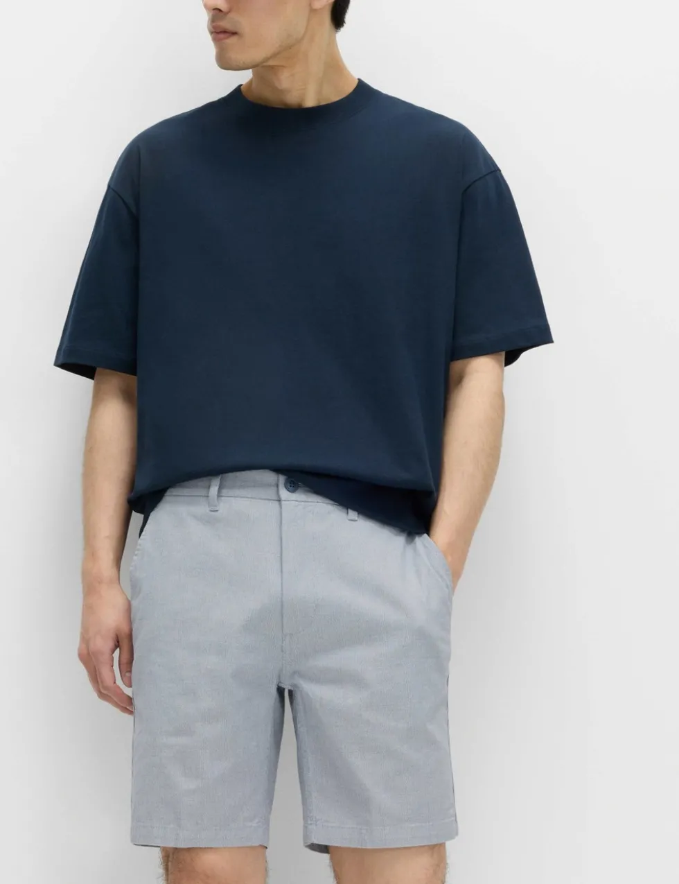 Half-Elasticated Waist Chino Shorts