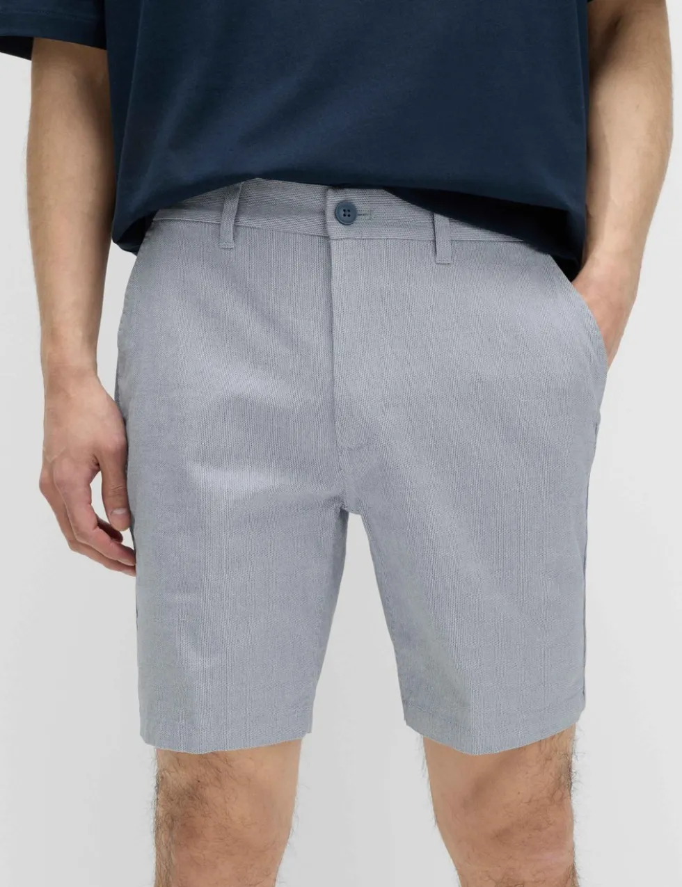 Half-Elasticated Waist Chino Shorts