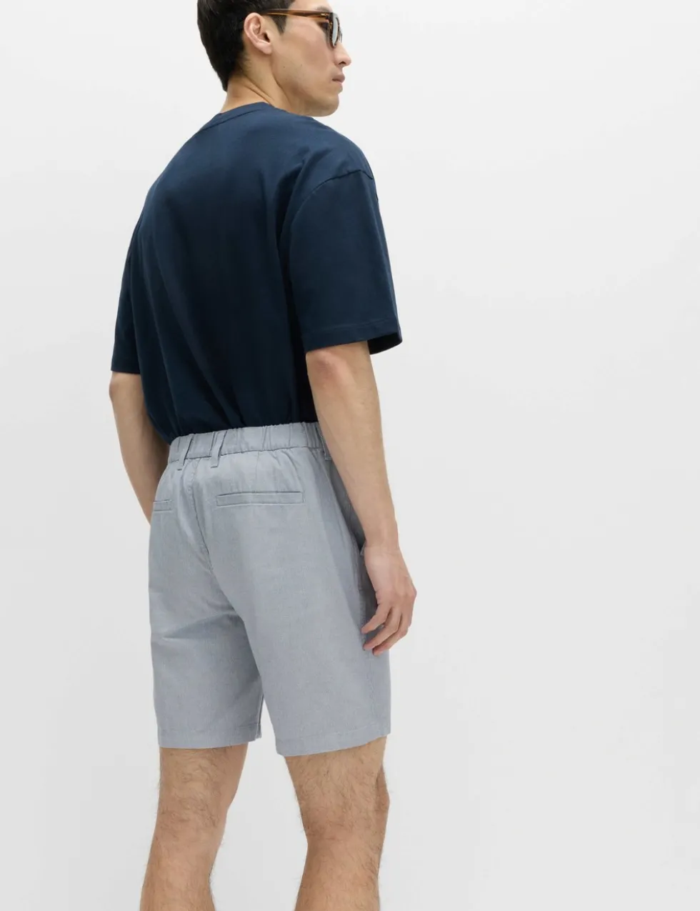 Half-Elasticated Waist Chino Shorts