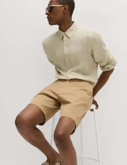Half-Elasticated Waist Stretch Chino Shorts