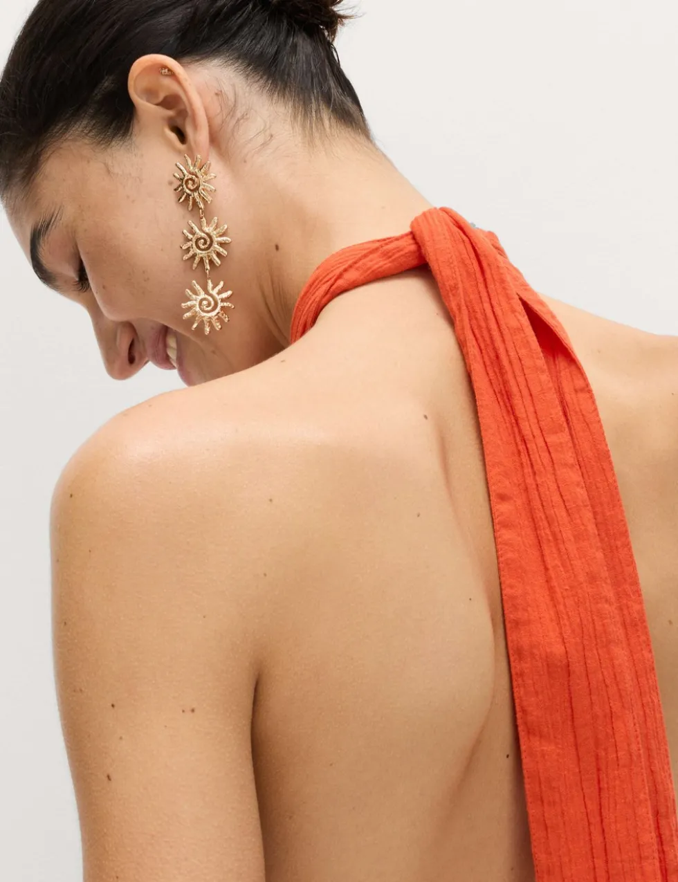 Halter Neck Bead Detail Maxi Beach Dress