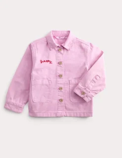 Happy Embroidered Denim Jacket (2-10 Yrs)