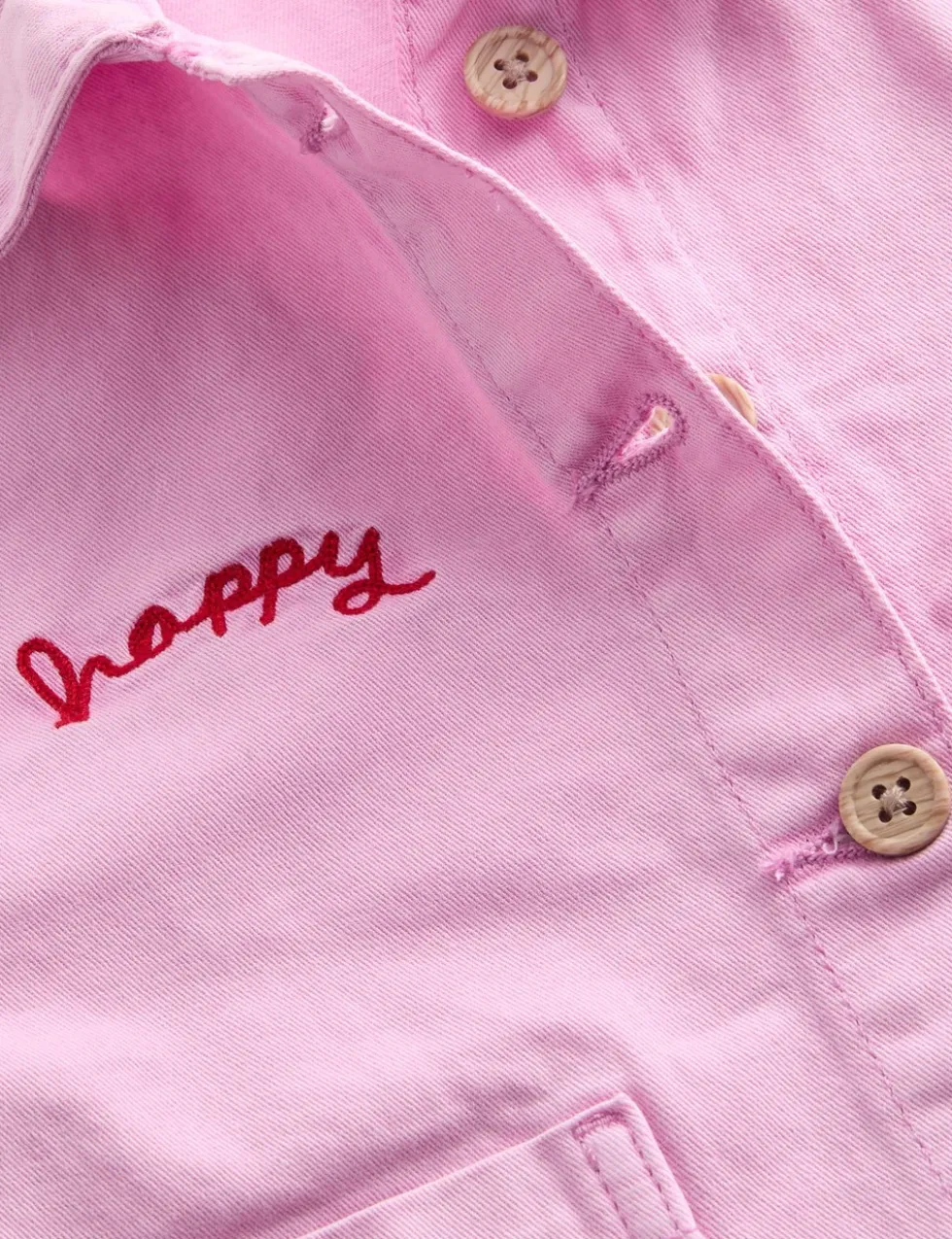Happy Embroidered Denim Jacket (2-10 Yrs)