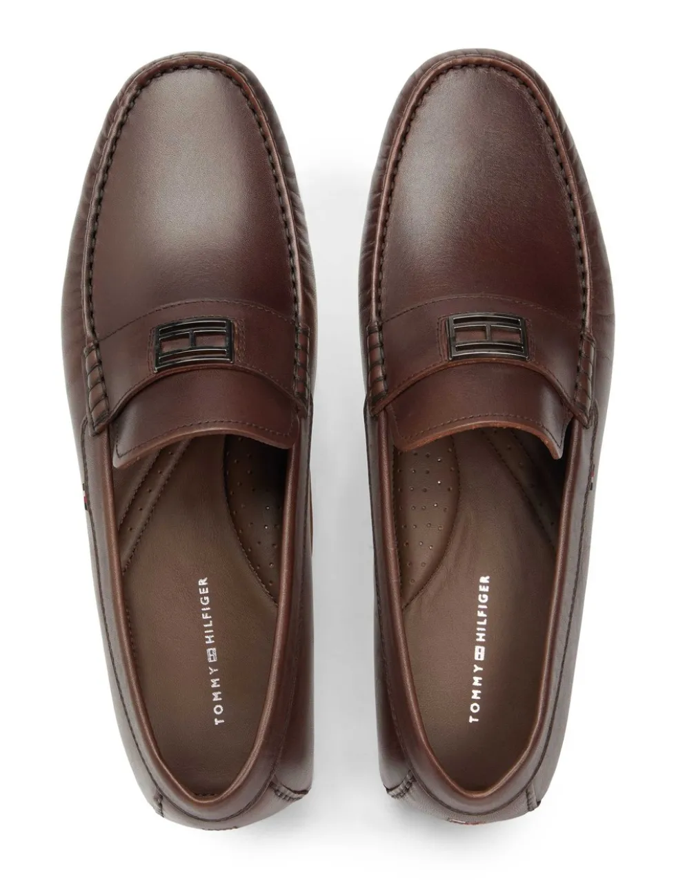 Hardware Hilfiger Leather Slip On Loafers