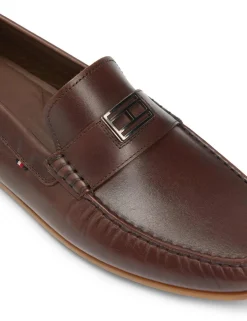 Hardware Hilfiger Leather Slip On Loafers