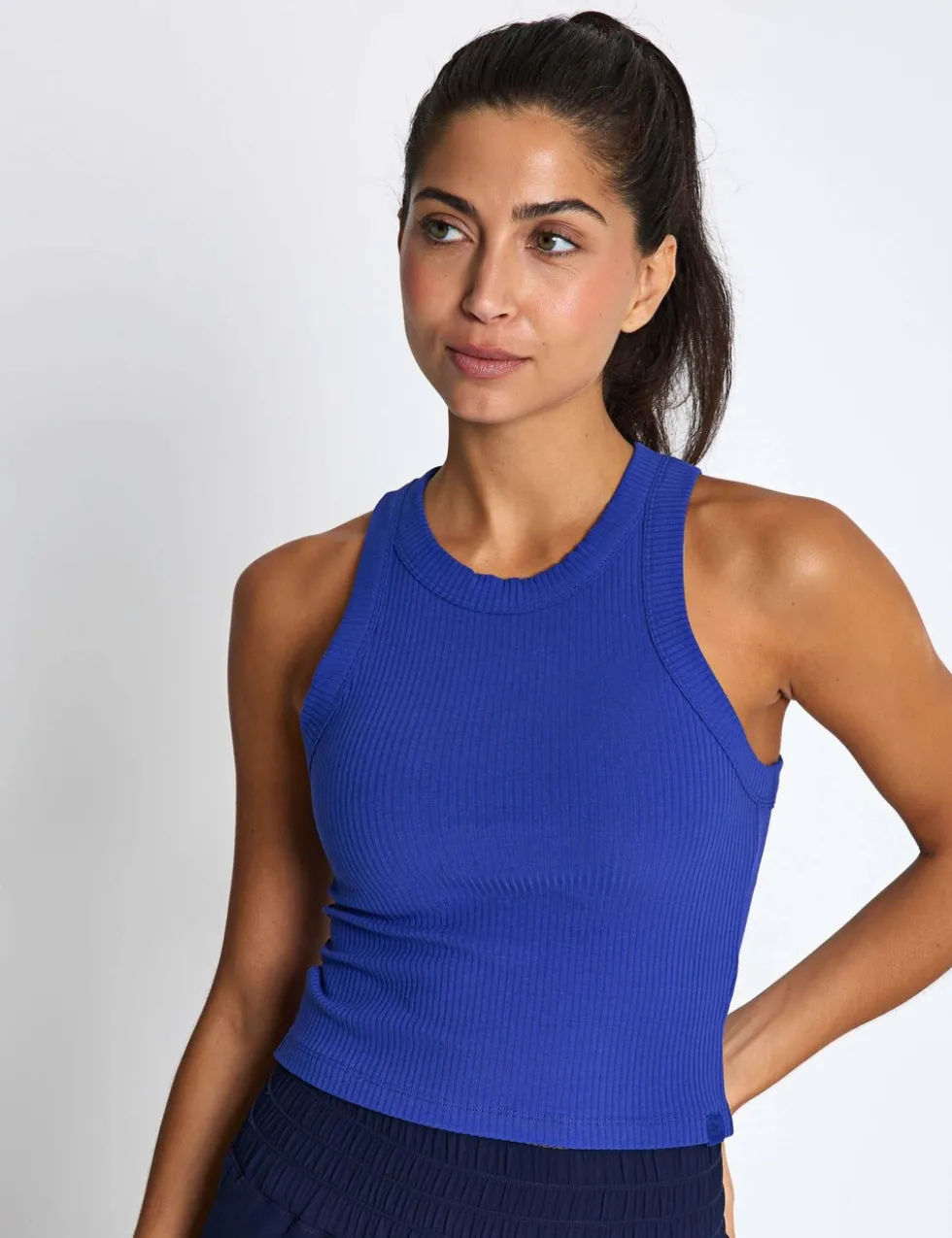 Harmony Cotton Rich Rib Crop Vest Top