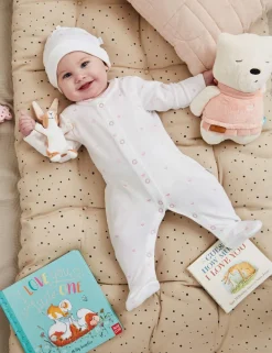 Heart Embroidered Sleepsuit (0-12 Mths)
