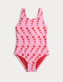 Heart Print Swimsuit (2-8 Yrs)