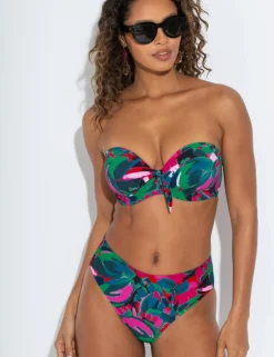 Heatwave Floral Padded Bandeau Bikini Top (B-F)