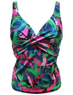 Heatwave Tummy Control Twist Front Tankini Top